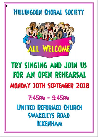 Open rehearsal 10th Sept 2018